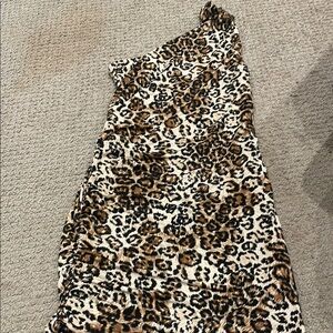 Forever 21 Gold Sequin One Shoulder Bodycon Dress